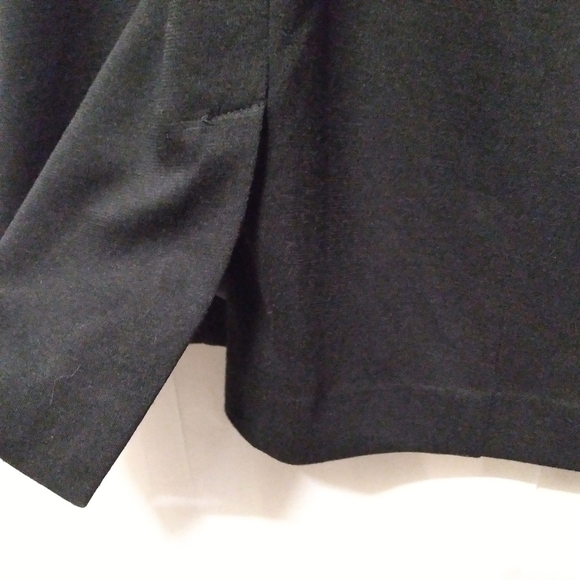 Evan Picone Sheath Suit Dress Black & Blue Peplum Career Chic Colorblock Size 12 - Picture 6 of 8